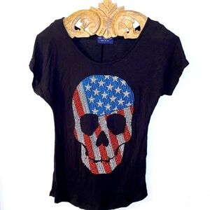 THE CLAS-SIC Jeweled Skull Flag Tee